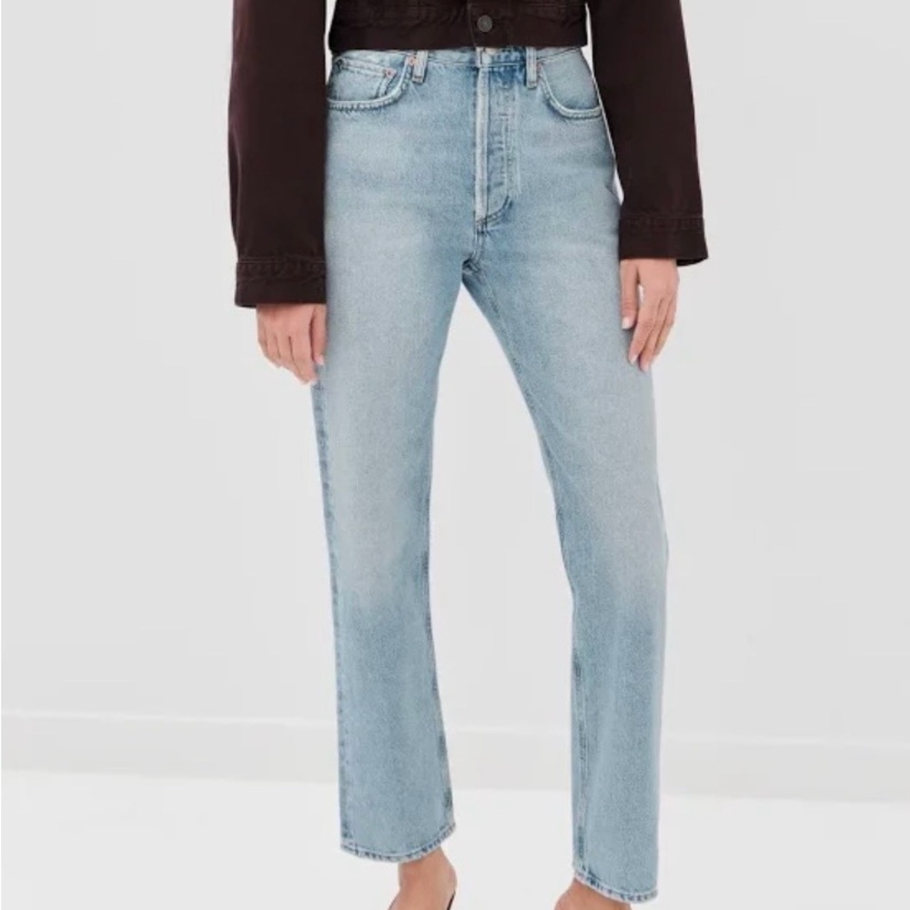 Agolde Light Blue Straight Leg Jeans